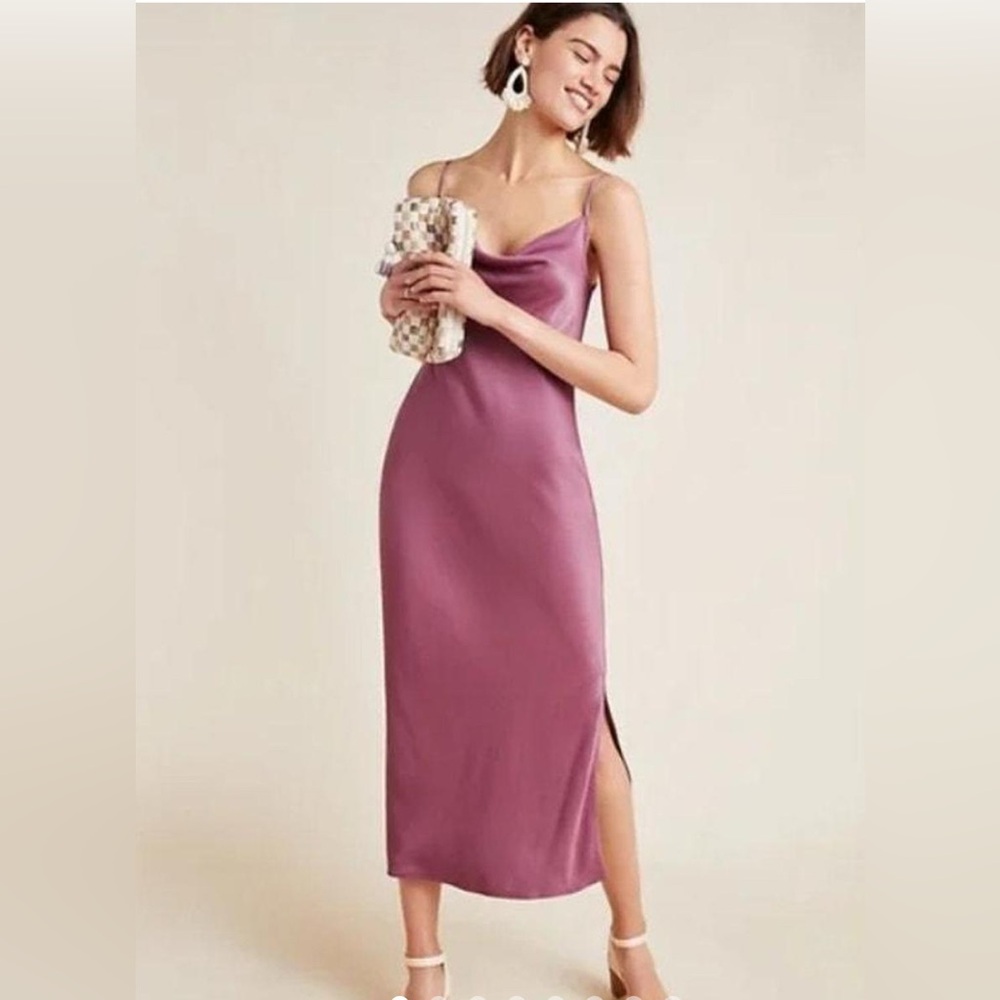 Anthropologie‎ Pink Purple Slip Dress